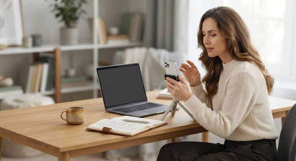 Criação de conteúdo para redes sociais pelo celular