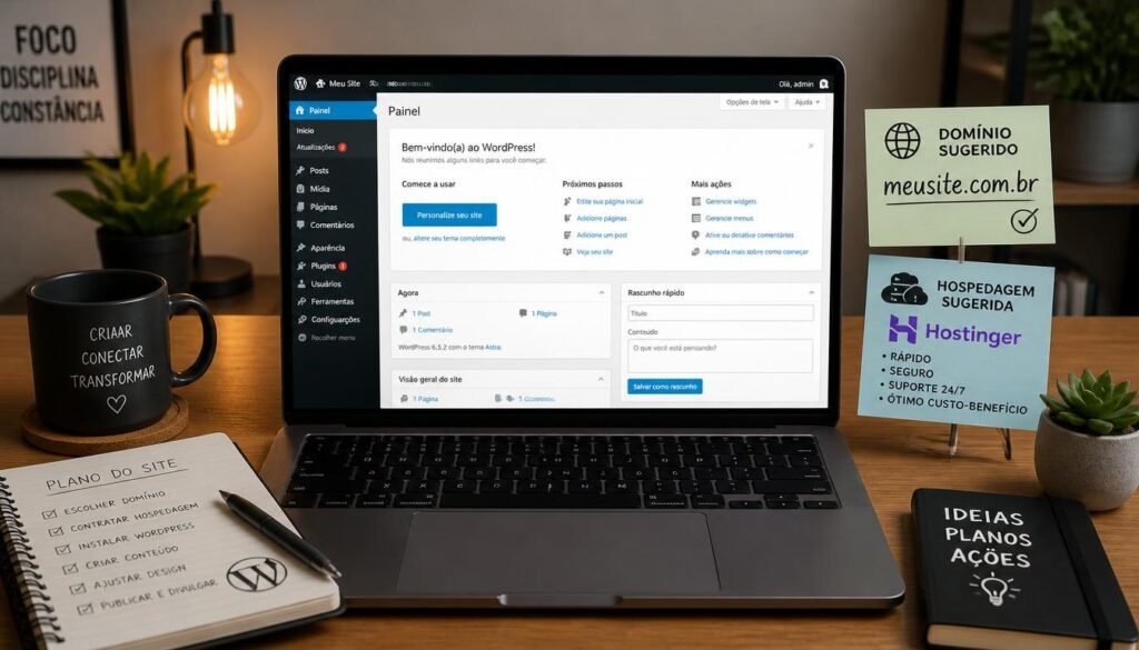 Estrutura básica para criar um blog com domínio, hospedagem e WordPress