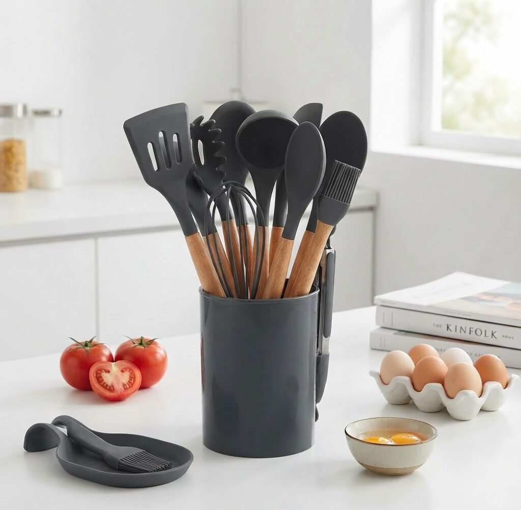 Kit de utensílios de silicone